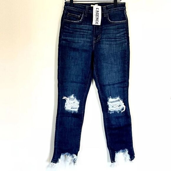 NWT L'AGENCE High Line Skinny High Rise Jean in Cupertino - Size 27 - Picture 2 of 10